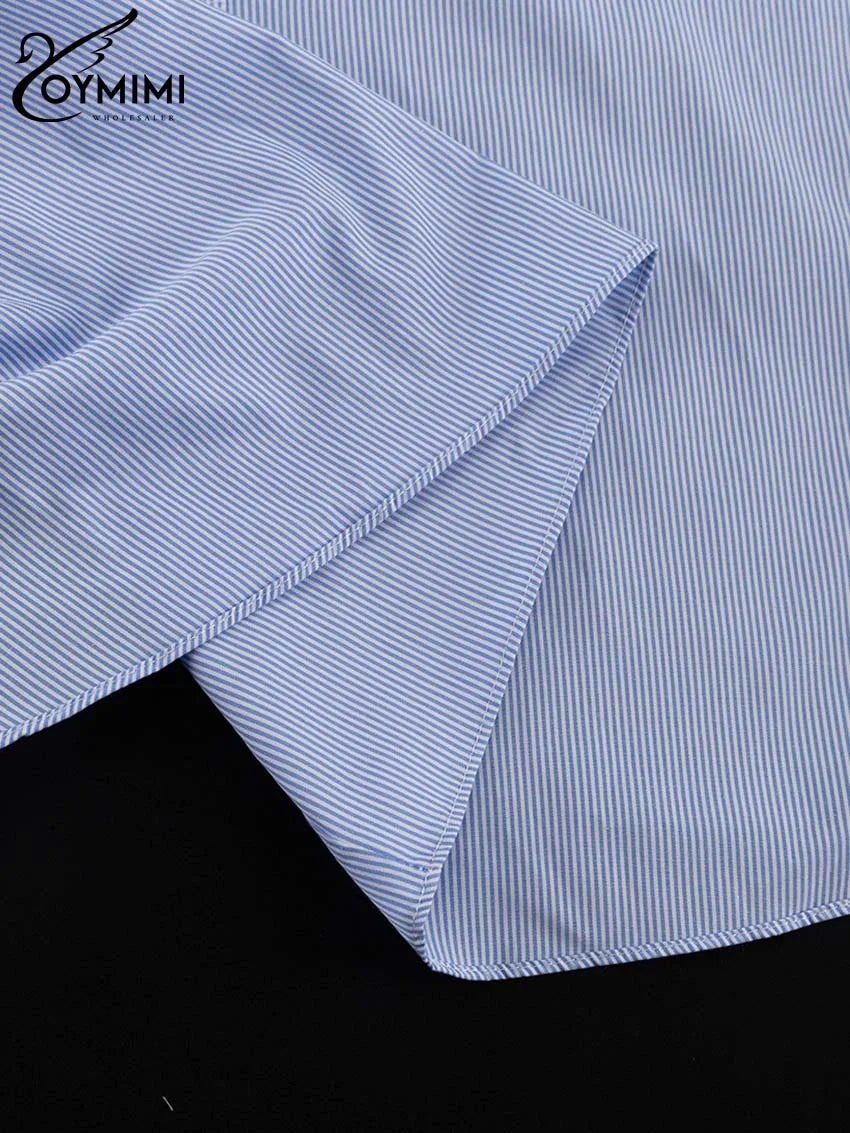 Oymimi Fashion Blue Print Sets For Women 2 Pieces Autumn Spaghetti Strap Lace Bra And High Waisted Loose Pleated Skirts Sets