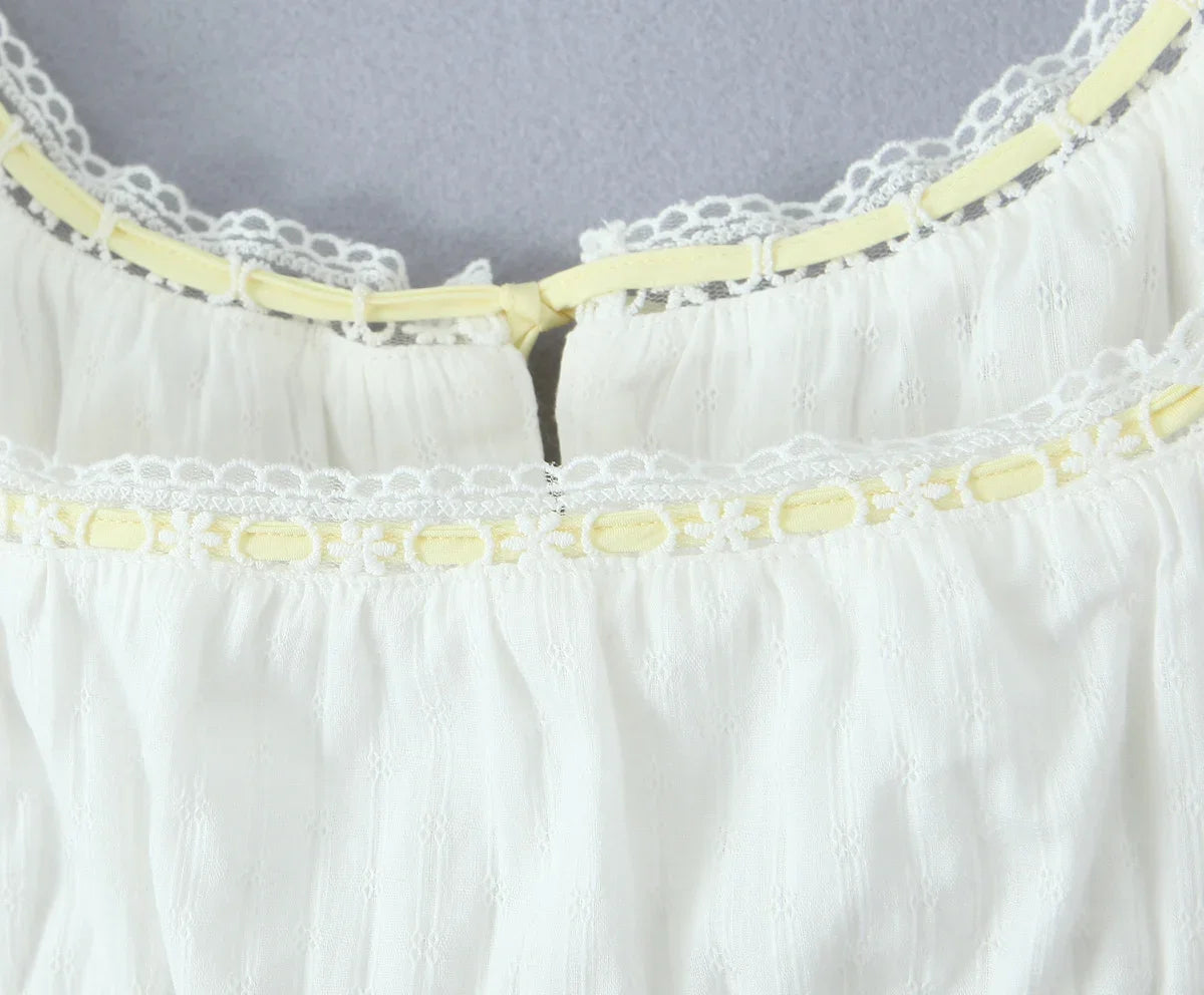 White Lace Skirt Set Women's Dress Outfits Summer Beach Cotton Matching Sets 2 Pcs Long Maxi Dress Set Vestidos Female 2025