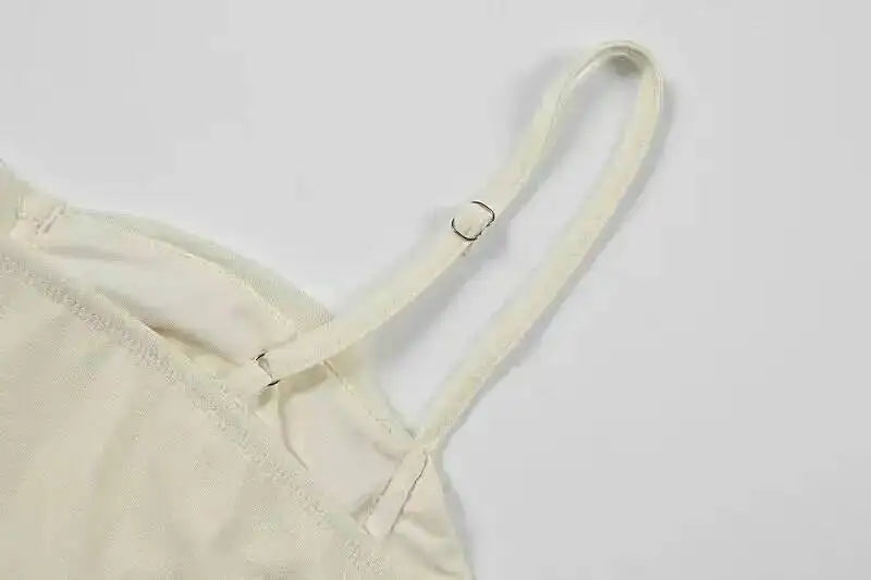 Avrilyaan Mesh Splicing Hollow Spaghetti Strap Backless Party Sexy Dresses Elegant Long Dress Women 2025 Summer Dress Vestidos