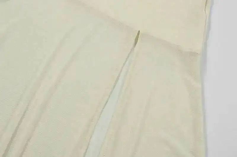 Avrilyaan Mesh Splicing Hollow Spaghetti Strap Backless Party Sexy Dresses Elegant Long Dress Women 2025 Summer Dress Vestidos