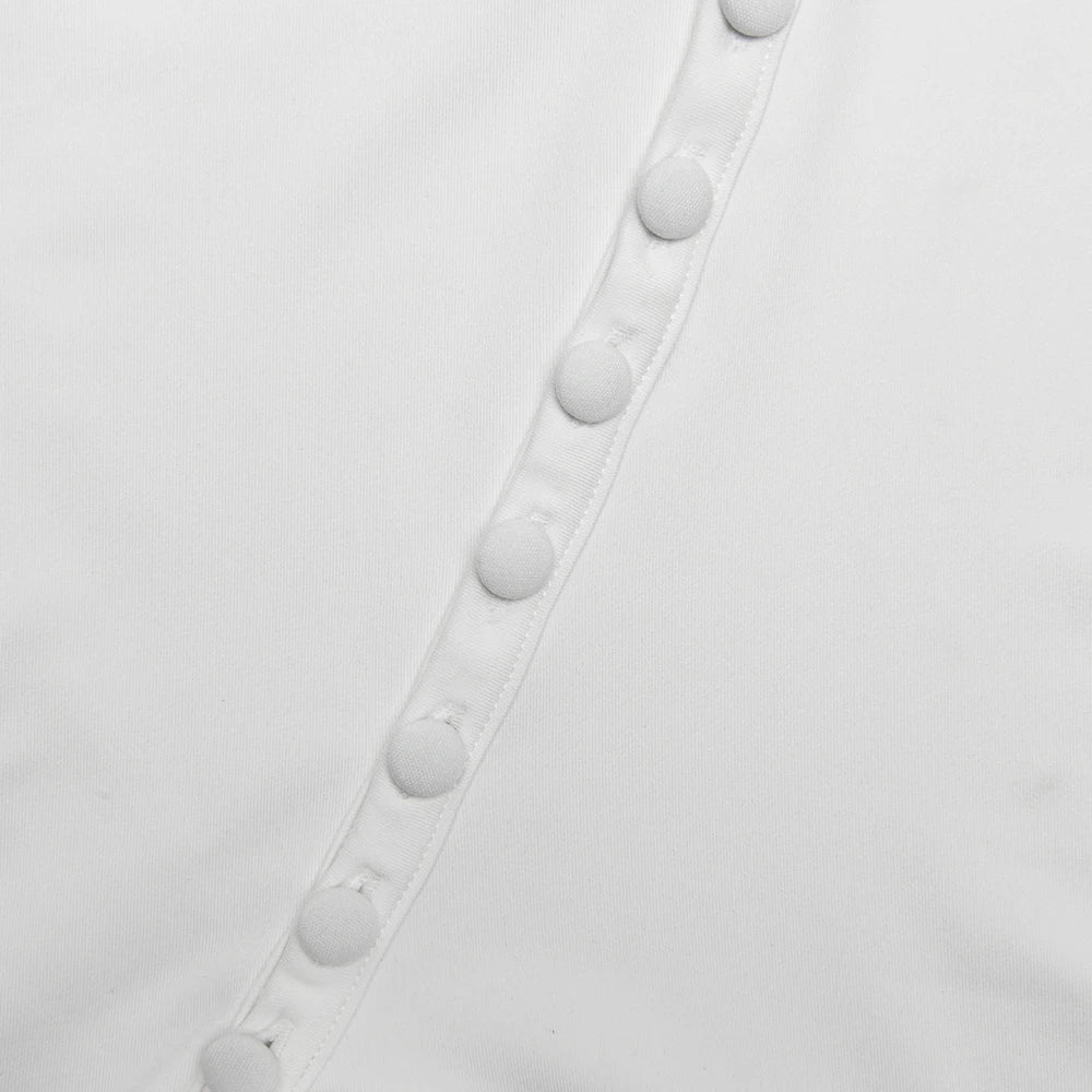 Absobe Women's A-Line Bodycon Mini Dress Ruffle Hem V-Neck Asymmetrical Buttons Long Sleeve Short Dress Party Streetwear Outfits