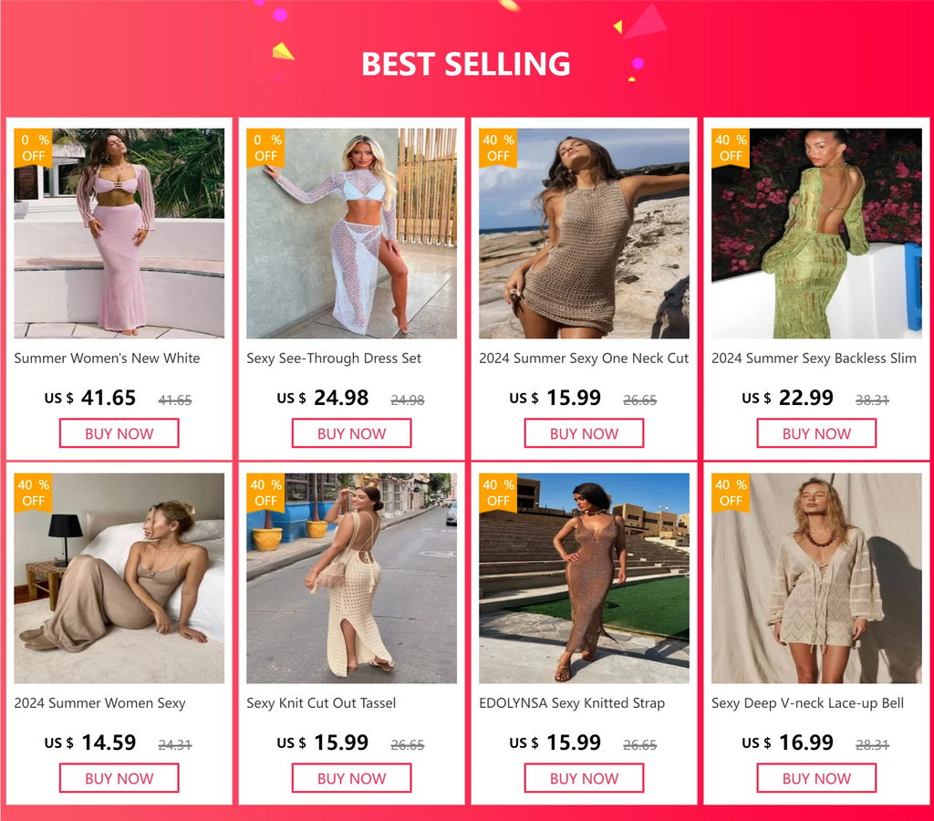 2025 Women Ins Style Sexy Backless Neck-hanging Long Sleeve Fishtail Dress Knit Beachwear Summer Swimsuit Bikini Cover-ups A2825