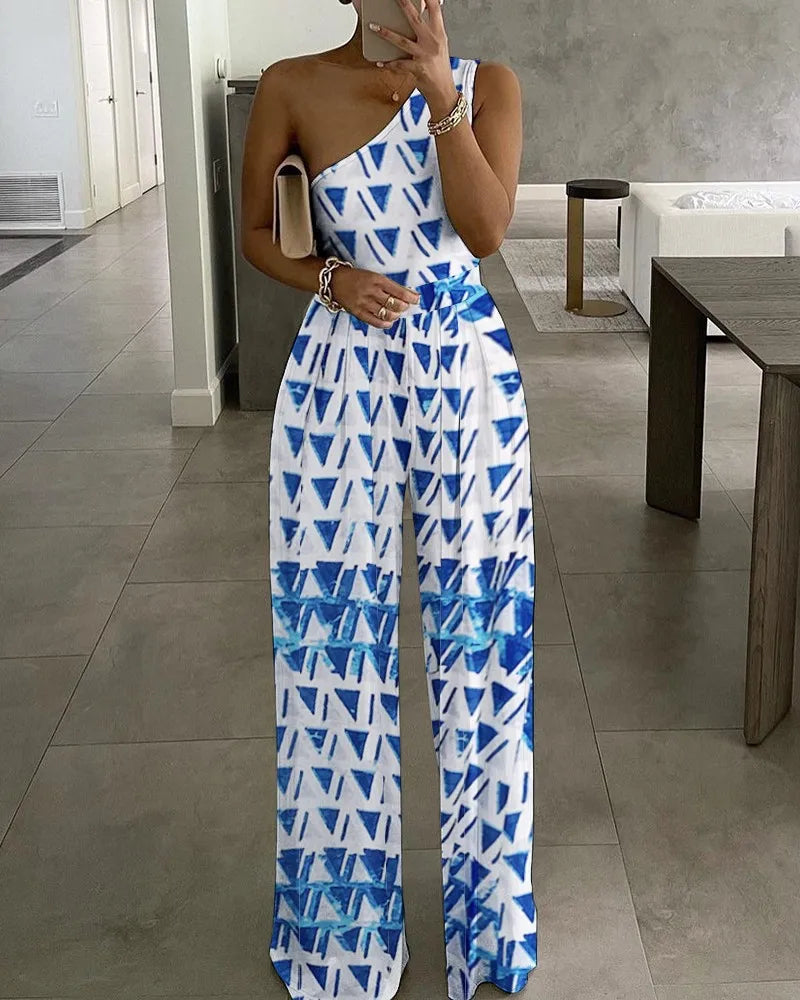 New 2025 Jumpsuits For Women Solid Color Off Shoulder High Waist Pants Jumpsuits Female Fashion Casual Elegant Jumpsuit Outfits