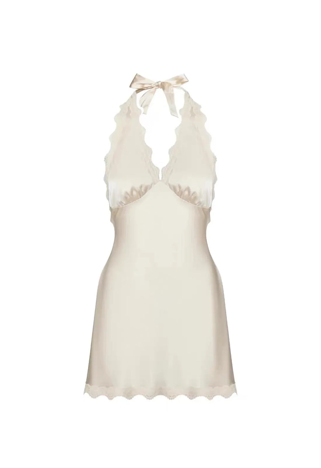 Lioness satin silk halter neck dress backless short skirt holiday dress