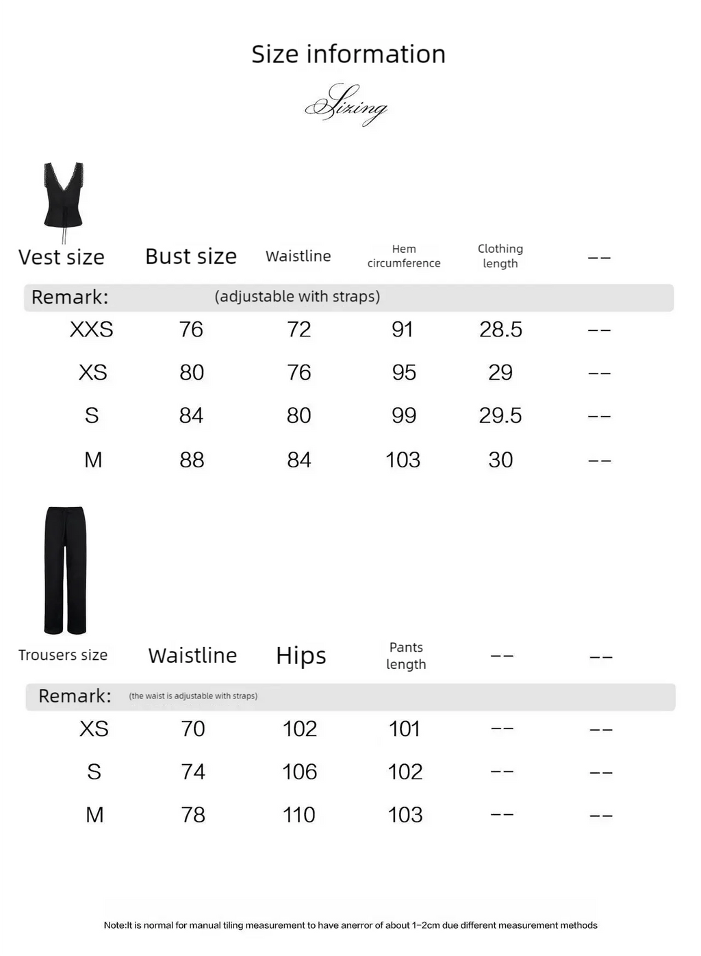 Coucou Black and white lace V-neck crop top and simple elegant straight-leg pants