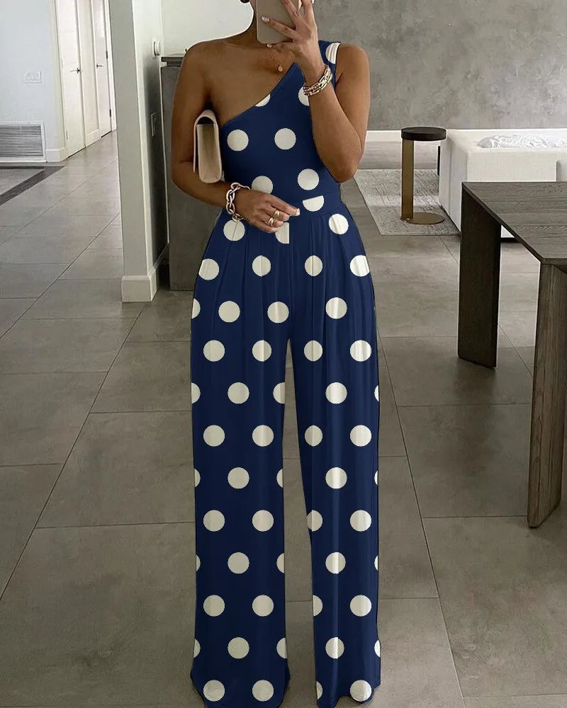 New 2025 Jumpsuits For Women Solid Color Off Shoulder High Waist Pants Jumpsuits Female Fashion Casual Elegant Jumpsuit Outfits