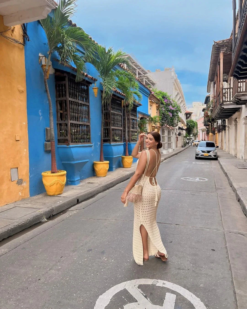 Sexy Knit Cut Out Tassel Spaghetti Strap Bodycon Beach Maxi Dress Summer Women's Holiday Club Party Outfit Swimsuit Cover Up K10