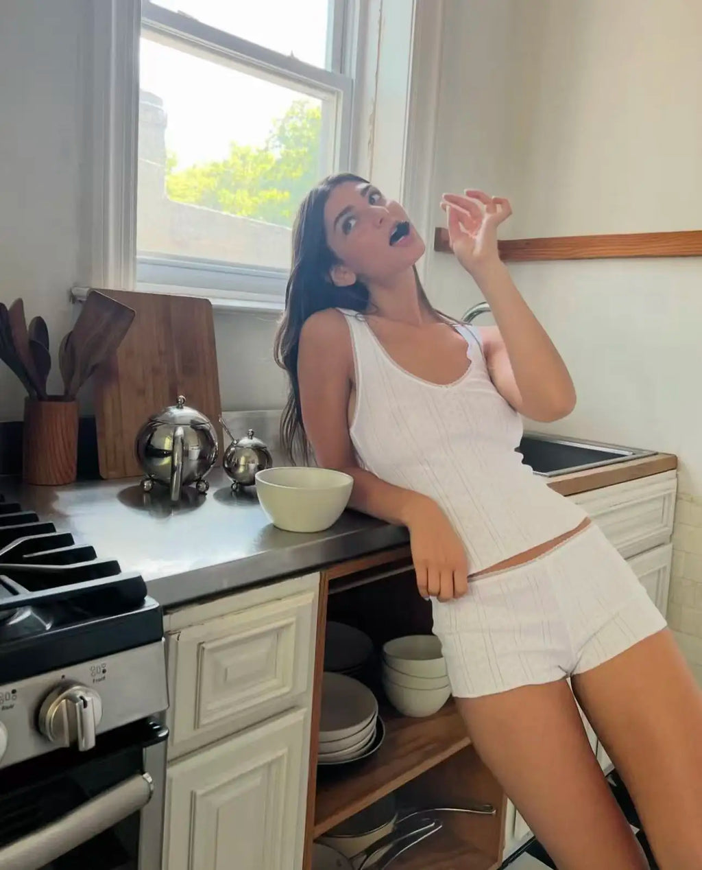 coucou New Organic Cotton Soft Strapless Backless V-Neck Short Set