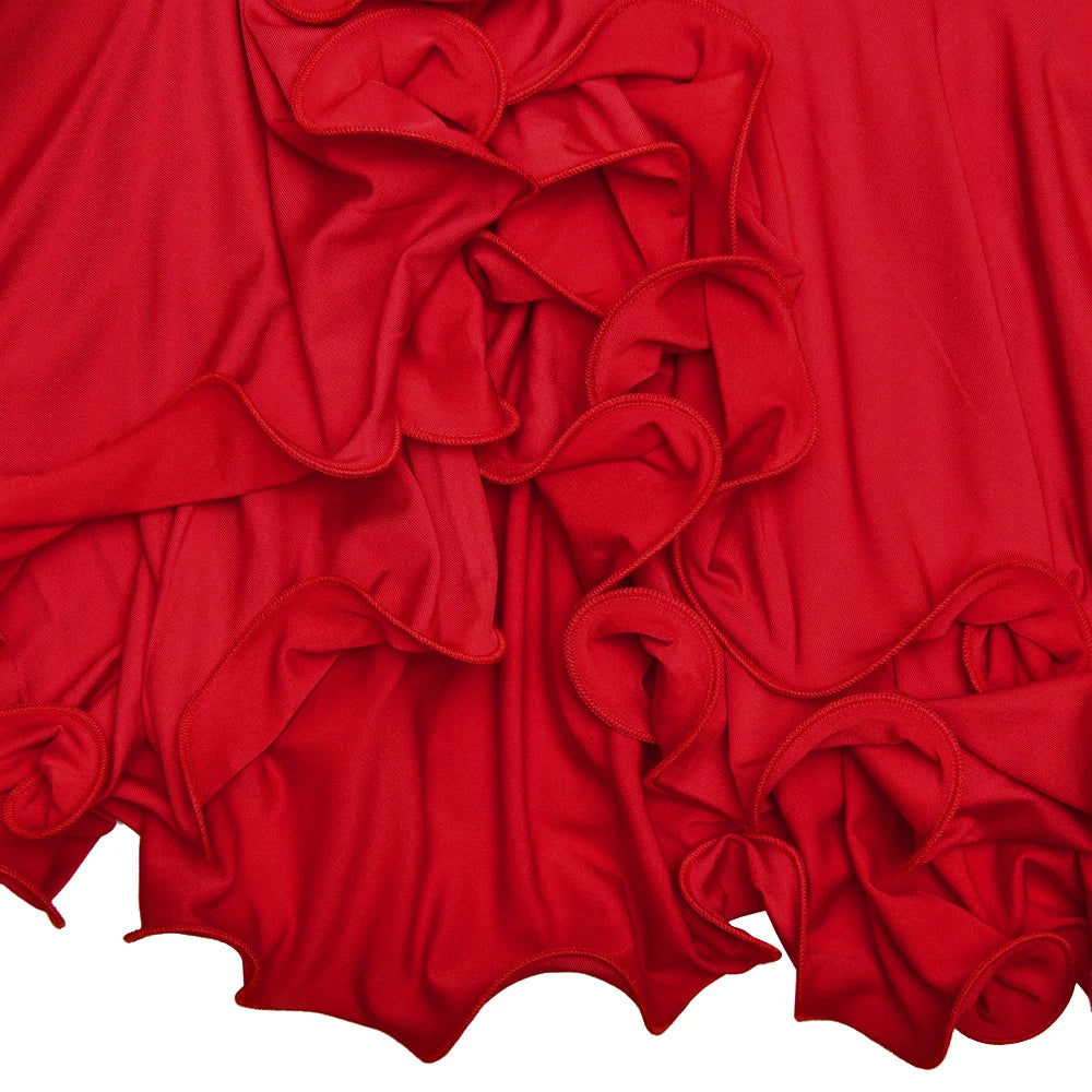 Absobe Women's A-Line Bodycon Mini Dress Ruffle Hem V-Neck Asymmetrical Buttons Long Sleeve Short Dress Party Streetwear Outfits