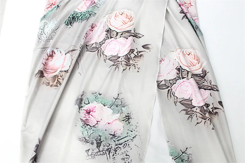 Sexy Holiday Retro Printed Top And Skirt Hot Girl Vest Skirt Women Fashion Suit Sleeveless Slim Beach Vacation 2 Piece Set