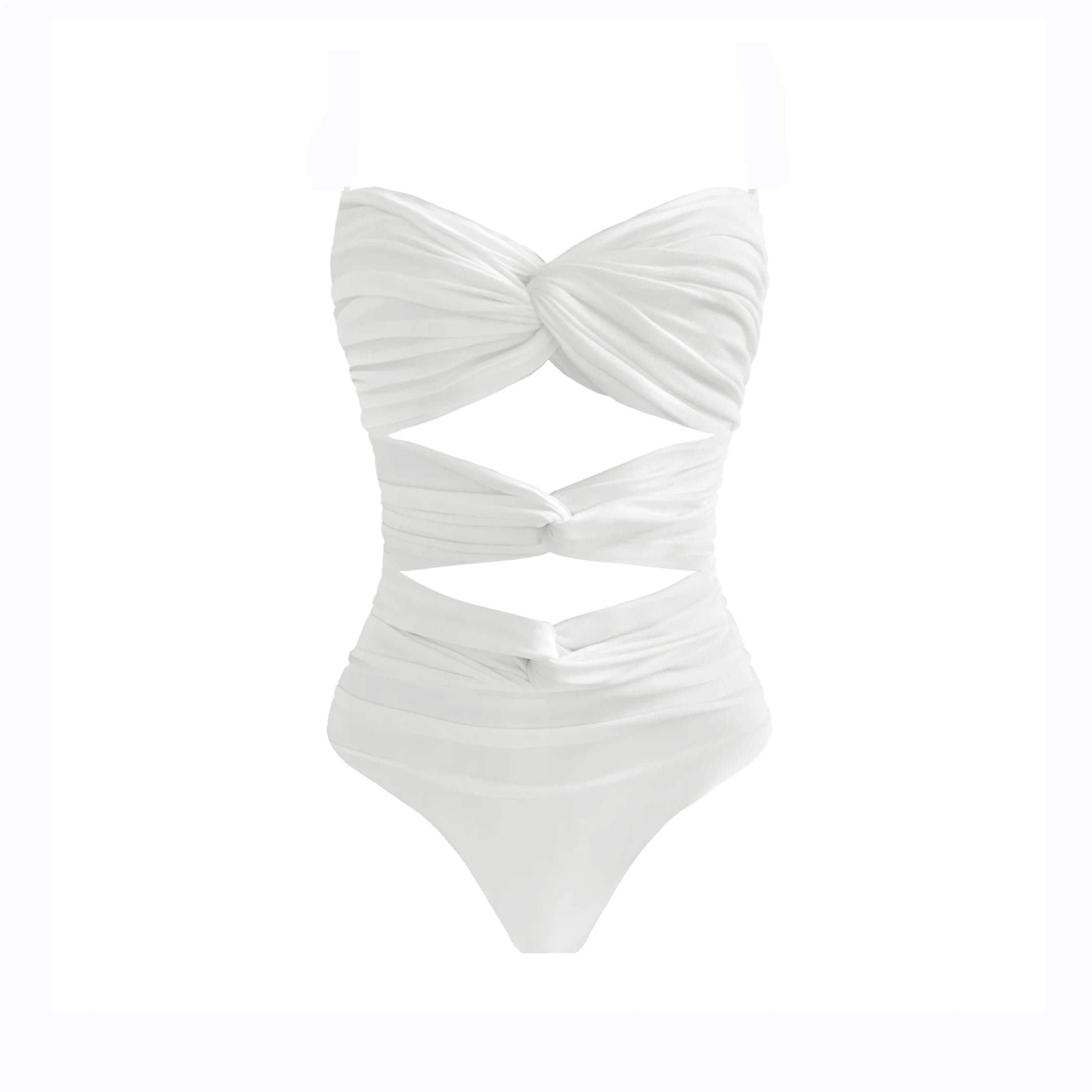 Hollow Out One Piece Swimsuit Sexy Women Swimwear Off Shoulder Bikinis Female White Summer Suits Sliming Bodysuit Chic Beachwear