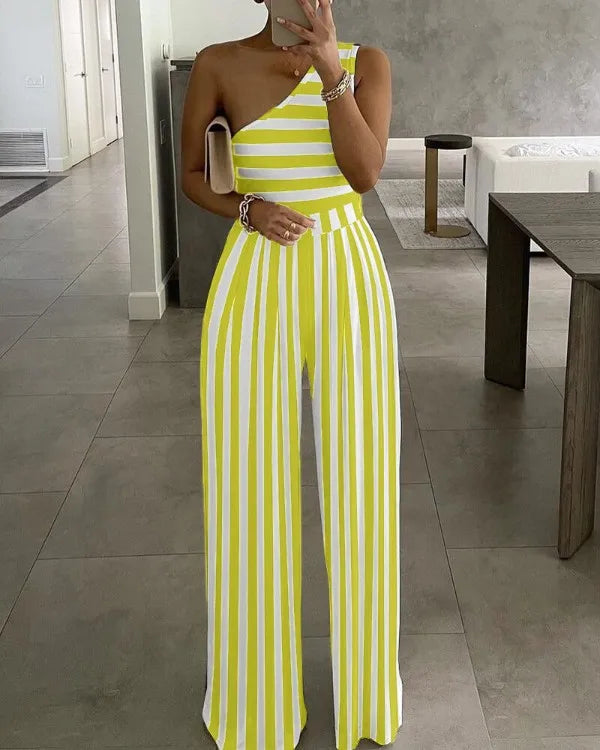 New 2025 Jumpsuits For Women Solid Color Off Shoulder High Waist Pants Jumpsuits Female Fashion Casual Elegant Jumpsuit Outfits