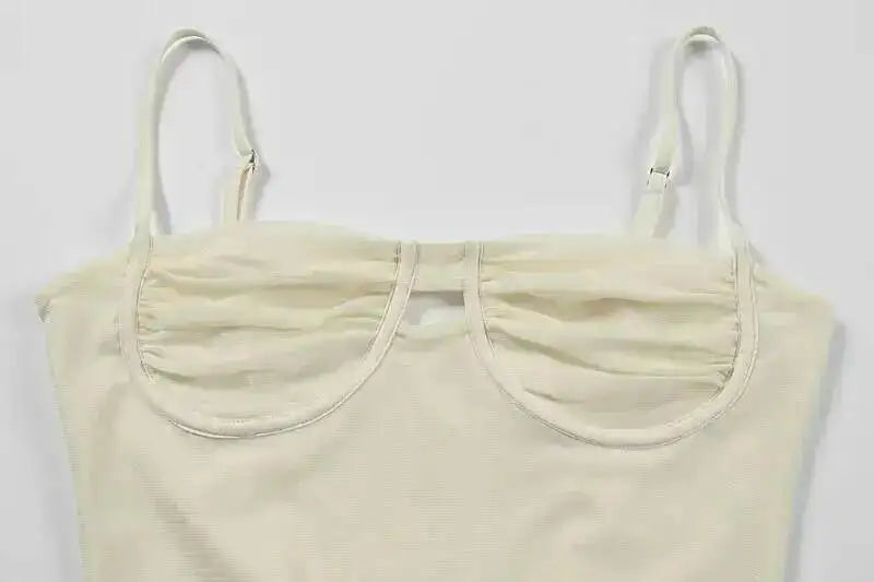 Avrilyaan Mesh Splicing Hollow Spaghetti Strap Backless Party Sexy Dresses Elegant Long Dress Women 2025 Summer Dress Vestidos