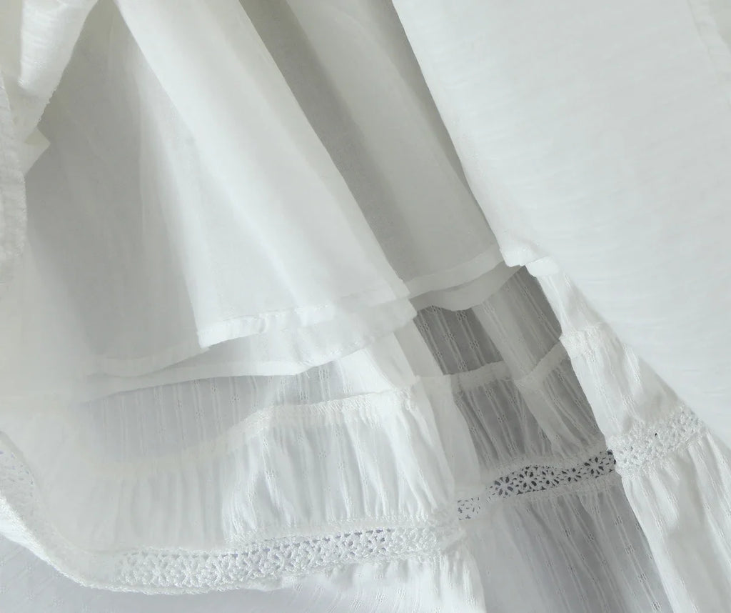 White Lace Skirt Set Women's Dress Outfits Summer Beach Cotton Matching Sets 2 Pcs Long Maxi Dress Set Vestidos Female 2025