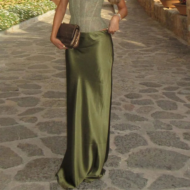 Elegant Lace Fishbone Top Long Skirt Set Women Sexy Perspective Corset Sling Tops Hip Package Skirts Sets Lady Chic Party Street